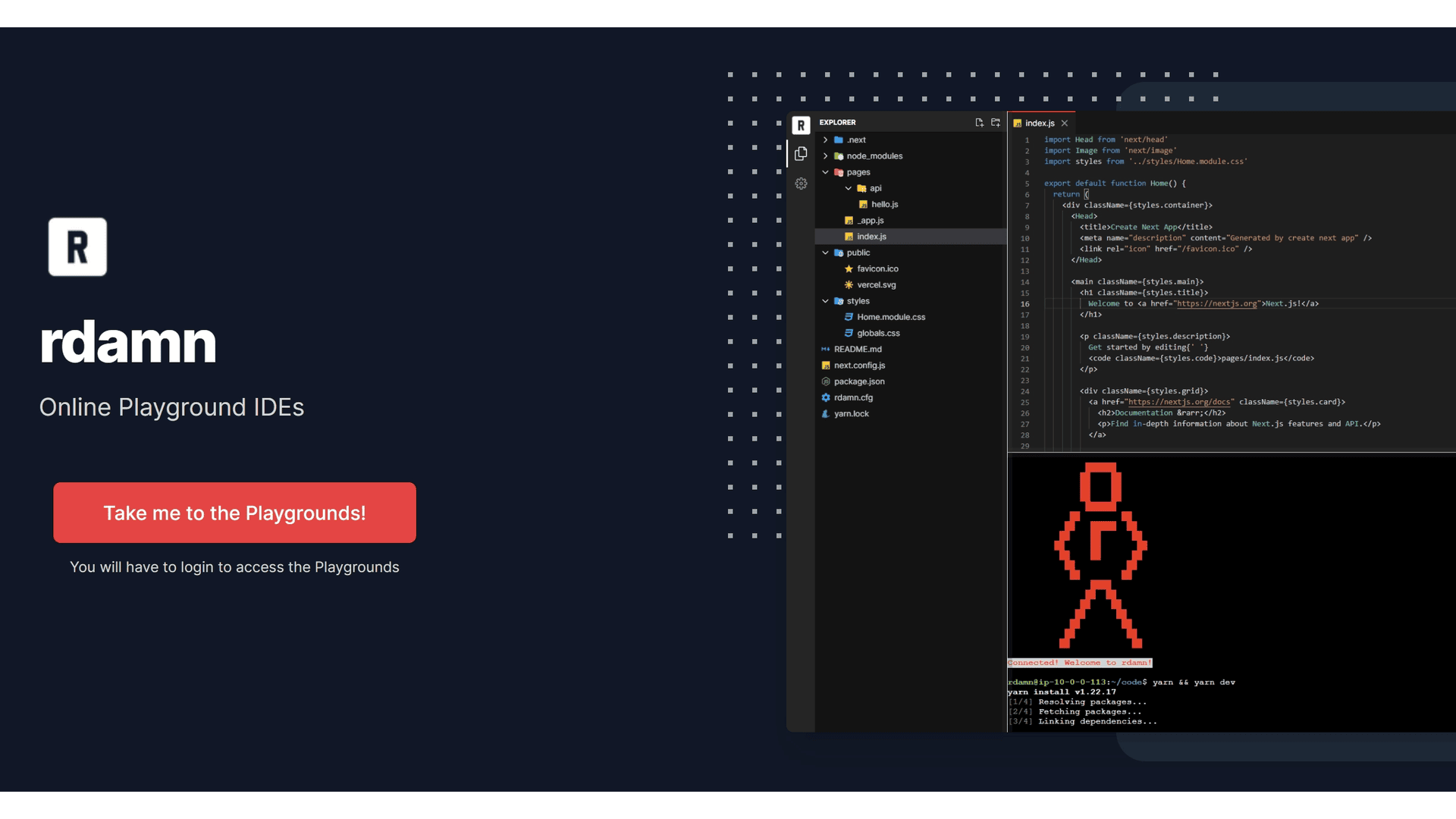 Landing page Landing page
